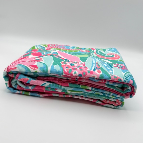 Lilly Pulitzer Lounge Towel Pink Blue Green Floral Paisley LIL-HO-061 40x72 NEW - Picture 12 of 16